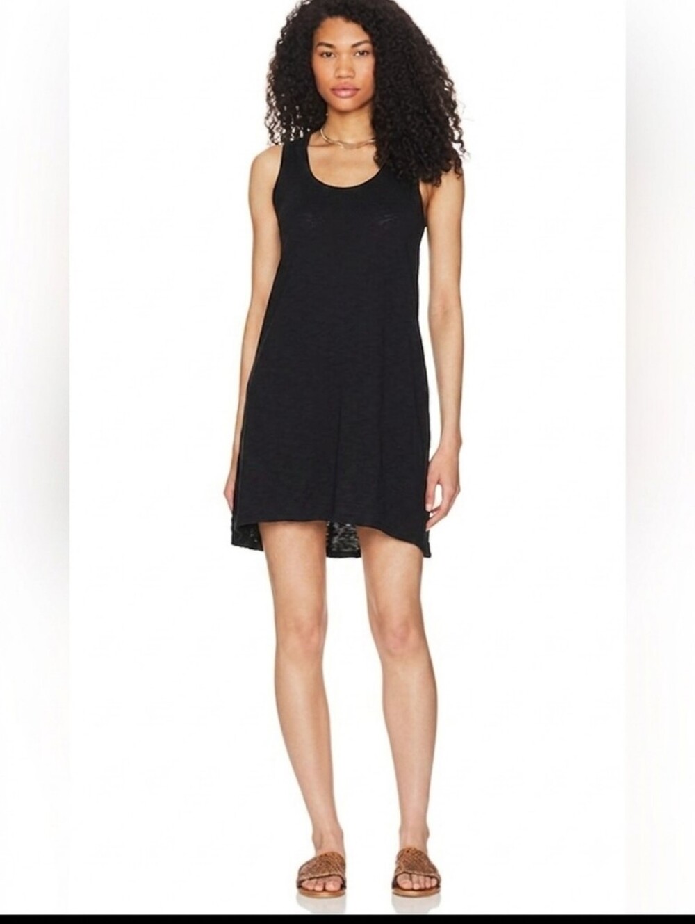 ANTHROPOLOGIE Revolve Bishop + Young black sleeveless mini swing dress S